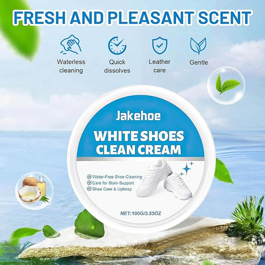 👟 PROMO FLASH : 50% DE RÉDUCTION ! Crème Nettoyante Sans Eau pour Chaussures Blanches – Détachage Express & Film Protecteur for des Baskets Comme Neuves en Secondes ✨🧼