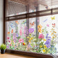 💐 -50% MAINTENANT ! 🖼️ Sticker Fenêtre Bouquet Floral Coloré – PVC – 30×60 cm – Double Face – Amovible sans Traces – Lavable – Déco Printanière Maison et Café ✨