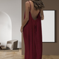 💐 PROMO LIMITÉE -50% ! 🌸 Robe Longue Décontractée Femme – Dos Nu Nœud, Bretelles Réglables, Coupe Ample & 6 Couleurs S–2XL 👡