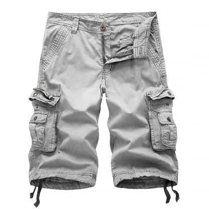 🩳✨ PROMO -50% ! Short Cargo Homme Grande Taille – 100% Coton Lavé Respirant, Coupe Ample Confortable, 8 Poches Multi-Fonctions, Fermeture Éclair · 8 Coloris · Tailles 30-48 ☀️