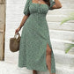 👗🌸 PROMO FLASH 50% ! Robe Longue Grande Taille Bohème – Imprimé Fleuri, Fente Latérale, Manches Courtes, Tissu Léger, 6 Couleurs, Taille L-4XL, Parfaite pour l'Été & Vacances ✨