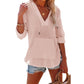 🧥✨ PROMO FLASH 50% ! Sweat à Capuche Oversize Femme Col V – Poche Kangourou, Tissu Coton & Lin, 6 Coloris, Tailles S-XXL, Idéal Plage & Quotidien 🌊