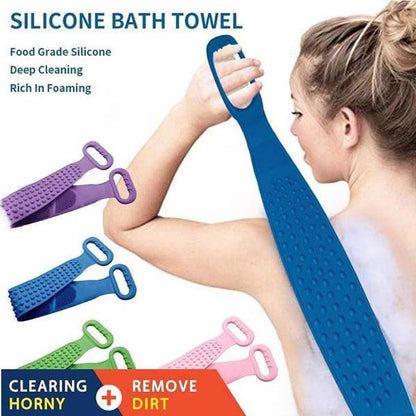 🚿 50% DE RÉDUCTION ! 💆‍♀️ Brosse de Douche en Silicone – Silicone Alimentaire – Nettoyage Profond & Massage for Peau