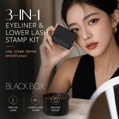 🎉 SOLDES 2026 – +128 000 VENDUS ! 👁️ Kit 3-en-1 Eye-liner & Tampon Cils Inférieurs – Waterproof, Anti-Bavures & Longue Tenue – Idéal pour un Maquillage des Yeux Rapide et Parfait ✨💄