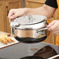 🍳 PROMO FLASH : 50% DE RÉDUCTION ! 🔥 Friteuse avec Contrôle de Température – Acier Inoxydable 304 & Thermomètre Intégré – 20/24 cm for Friture Maison ✨