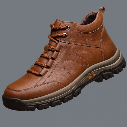 Men's all-weather mid-top sports leather shoes