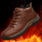Men's all-weather mid-top sports leather shoes