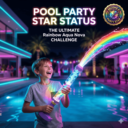 👨‍👩‍👧‍👦🏖️ PROMO LIMITÉE 50% ! Pistolet à Eau LED Arc-en-Ciel – Jet Multicolore Lumineux, Facile à Utiliser, Sans Fuite, Sécurisé pour Tous Âges, Parfait pour Fêtes & Piscine 🌈