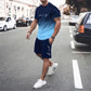🌈👕 PROMO FLASH 50% ! Ensemble 2 Pièces Homme Dégradé – T-shirt & Short Respirant, Coupe Détendue, Style Sportif & Urbain Moderne 🩳