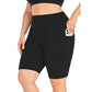 🔥🏃‍♀️ PROMO EXCEPTIONNELLE 60% ! Short de Sport Femme Haute Taille Galbant – 2 Poches Latérales Sécurisées, Tissu Respirant 4-Way Stretch, pour Yoga, Course, Fitness 🩳