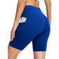 🔥🏃‍♀️ PROMO EXCEPTIONNELLE 60% ! Short de Sport Femme Haute Taille Galbant – 2 Poches Latérales Sécurisées, Tissu Respirant 4-Way Stretch, pour Yoga, Course, Fitness 🩳