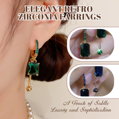 💎✨ PROMO FLASH 50% ! Boucles d'Oreilles Vintage Clip Diamants Synthétiques – Design Carré Géométrique, Pendantif, 2 Couleurs, 10g, Sans Percage 💫
