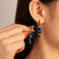 💎✨ PROMO FLASH 50% ! Boucles d'Oreilles Vintage Clip Diamants Synthétiques – Design Carré Géométrique, Pendantif, 2 Couleurs, 10g, Sans Percage 💫