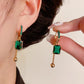 💎✨ PROMO FLASH 50% ! Boucles d'Oreilles Vintage Clip Diamants Synthétiques – Design Carré Géométrique, Pendantif, 2 Couleurs, 10g, Sans Percage 💫