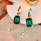 💎✨ PROMO FLASH 50% ! Boucles d'Oreilles Vintage Clip Diamants Synthétiques – Design Carré Géométrique, Pendantif, 2 Couleurs, 10g, Sans Percage 💫
