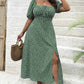 👗🌸 PROMO FLASH 50% ! Robe Longue Grande Taille Bohème – Imprimé Fleuri, Fente Latérale, Manches Courtes, Tissu Léger, 6 Couleurs, Taille L-4XL, Parfaite pour l'Été & Vacances ✨