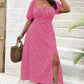 👗🌸 PROMO FLASH 50% ! Robe Longue Grande Taille Bohème – Imprimé Fleuri, Fente Latérale, Manches Courtes, Tissu Léger, 6 Couleurs, Taille L-4XL, Parfaite pour l'Été & Vacances ✨