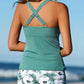 💃 PROMO ÉTÉ -50% ! 🌊 Tankini 2 Pièces Femme Gainant – Bretelles Réglables, Soutien-Gorge Intégré, Short Sport · Vert, Rose, Bleu & Noir · S–3XL (UK6-20) ✨
