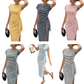 👗🎀 PROMO SPÉCIALE - ACHETEZ EN GROS ! Robe Midi Femme à Rayures avec Nœud Latéral – Tissu Doux, Coupe Élégante, 6 Couleurs, Taille S-XL, Parfaite pour Toutes Occasions ✨