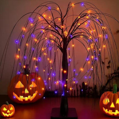 🎃 SOLDES 2026 – PLUS DE 28 000 VENDUS ! 👻 Guirlande Arbre Halloween – Lueur Envoûtante Violet & Orange – Branches Torsadées, LED Féeriques – Idéale pour une Décoration Effrayante et Élégante ✨