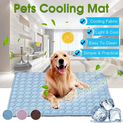 🐶🐱 PROMO -50% ! Tapis Rafraîchissant Été Animaux – Gel Non Toxique Frais Sans Froid, Respirant Absorbant, Antidérapant, Chien Lit Canapé Voiture · 3 Coloris · M à XXL (≤80kg) ✨