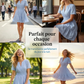 👗🌸 PROMO FLASH 50% ! Mini-Robe Femme à Volants & Manches Courtes – Tissu Fluide Léger, Soldes 2026, Parfaite pour l'Été, Vacances ou Soirées Décontractées 🥳