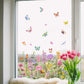 💐 -50% MAINTENANT ! 🖼️ Sticker Fenêtre Bouquet Floral Coloré – PVC – 30×60 cm – Double Face – Amovible sans Traces – Lavable – Déco Printanière Maison et Café ✨