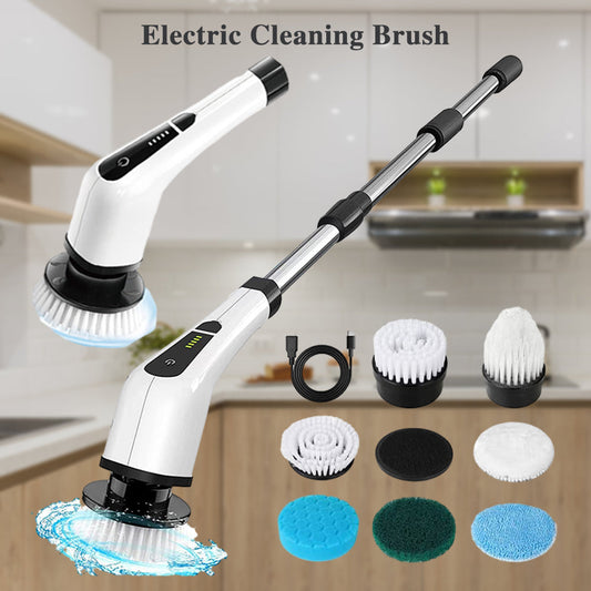 🧼 PROMO FLASH : 50% DE RÉDUCTION ! ⚡ Brosse Rotative Électrique – Sans Fil – 2500 mAh & 7 Têtes for Nettoyage Maison – IPX5 ✨