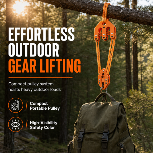 🏕️ PROMO FLASH : 50% DE RÉDUCTION ! Système de Palan Ultraléger de Poche – Démultiplicateur de Force & Levage Outdoor for Hissez de Lourdes Charges en Toute Autonomie ✨