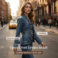 🧥🌸 PROMO FLASH 50% ! Veste Jean Femme Volants & Devant Ouvert – Dénim Léger, Finition Délavée, Style Bohème & Polyvalent 👗