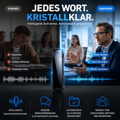 🚗 50% DE RÉDUCTION ! 🔒 Enregistreur Vocal USB Crypté – Aluminium & Plastique – Anti-Bruit & Activation Vocale for Réunions