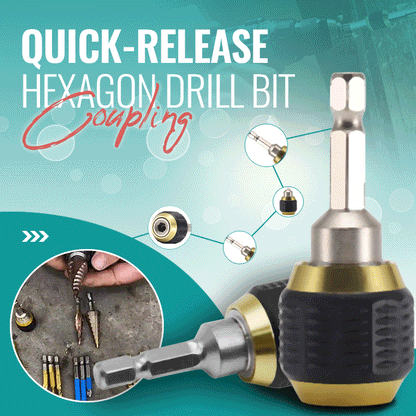 ⚙️🔧 PROMO FLASH 50% ! Adaptateur Auto-Bloquant Hexagonal – Éjection Rapide, Acier Inox, 2 Longueurs, Compatible 1/4", Durable & Haute Précision 🛠️