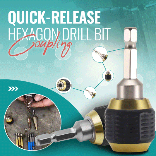 ⚙️🔧 PROMO FLASH 50% ! Adaptateur Auto-Bloquant Hexagonal – Éjection Rapide, Acier Inox, 2 Longueurs, Compatible 1/4", Durable & Haute Précision 🛠️