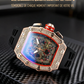 ⌚💎 PROMO FLASH 50% ! Montre Homme de Luxe Forme Tonneau avec Strass – Édition Limitée, Cadran Cristal, Design Unique & Élégant ✨