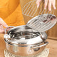 🍳 PROMO FLASH : 50% DE RÉDUCTION ! 🔥 Friteuse avec Contrôle de Température – Acier Inoxydable 304 & Thermomètre Intégré – 20/24 cm for Friture Maison ✨