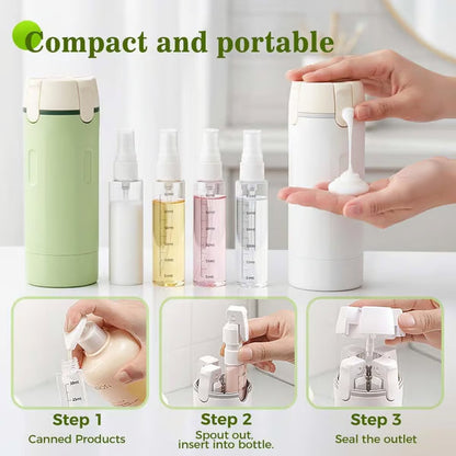 🧴 PROMO FLASH : 50% DE RÉDUCTION ! Flacon Distributeur de Voyage 4-en-1 Rechargeable et Anti-Fuite (4×30ml) for une Valise Organisée et Conforme aux Normes Aéroport ✈️