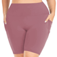 🔥🏃‍♀️ PROMO EXCEPTIONNELLE 60% ! Short de Sport Femme Haute Taille Galbant – 2 Poches Latérales Sécurisées, Tissu Respirant 4-Way Stretch, pour Yoga, Course, Fitness 🩳