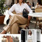 🎀✨ PROMO LIMITÉE 50% ! Pantalon Femme Plissé & Large – Taille Haute, Coupe Lanterne, Manchettes Froncées, Tissu Léger, Parfait pour Occasions Chic ou Décontractées 🍂