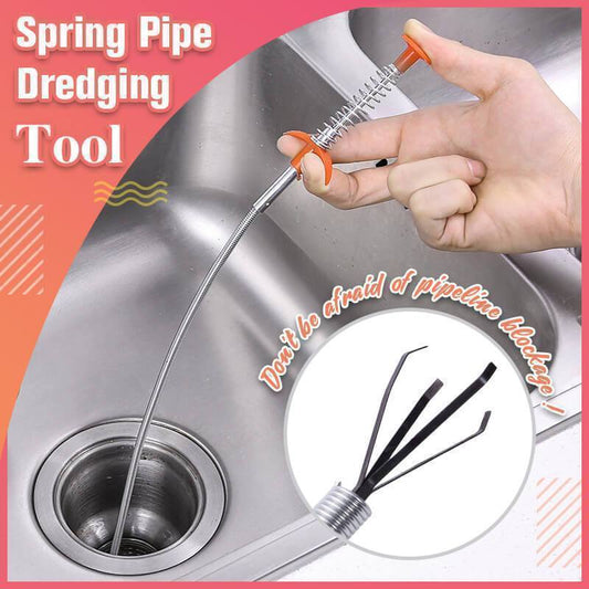 📢🛠️ PROMO -50% ! Outil Dragage Tuyaux Multifonction Flexible – Acier Inoxydable Écologique Sans Chimiques, 4 Griffes Nettoyage Profond Zones Difficiles, 2 Doigts Utilisation Simple · 4 Tailles 60-250cm 🚿✨