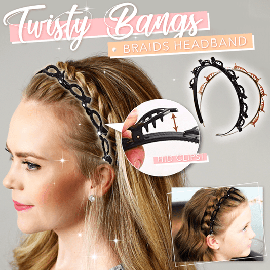 🌸 PROMO FLASH : 50% DE RÉDUCTION ! Serre-Tête Tressé avec Pinces Intégrées – Coiffure Facile en 2 Minutes & Fixation Frange for un Look Élégant Sans Effort ✨