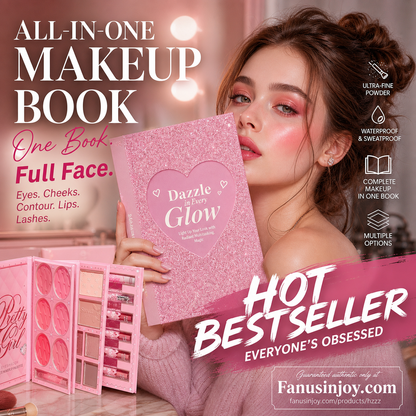 🎉 INCROYABLE -50% ! 💄 Coffret Palette Maquillage Tout-en-Un Format Livre – Yeux + Visage + Lèvres – Pigmentée & Mate/Irisée/Pailletée for Toutes Occasions