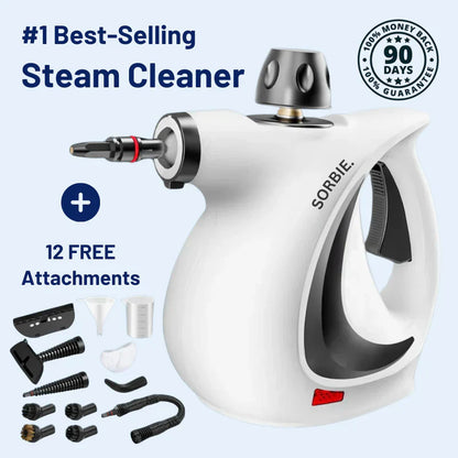 ⏳💦Pressurized Handheld Multi-Surface Natural Steam Cleaner with 12 pcs Accessories
