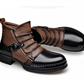 🔥 Botines de Cuero para Hombre Bicolor – Cremallera Lateral, Suela Antideslizante y Estilo Británico Moderno 👢🇲🇽