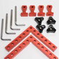 🔧📐 PROMO FLASH 50% ! Kit de Fixation 90° avec Serre-Joints – Alliage Aluminium, Précision Parfaite, Double Échelle, Idéal Menuiserie & Bricolage 🔥