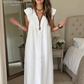 ✨👗 PROMO FLASH 50% ! Robe Décontractée Femme Sans Manches – Col V, Volants, Tissu Respirant, Poches Latérales, 8 Tailles, Idéale Été & Bohème 🌸
