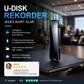 🚗 50% DE RÉDUCTION ! 🔒 Enregistreur Vocal USB Crypté – Aluminium & Plastique – Anti-Bruit & Activation Vocale for Réunions