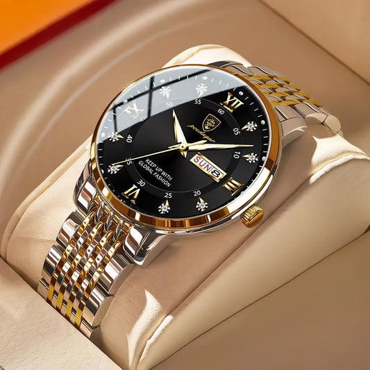⌚ PROMO FLASH : 50% DE RÉDUCTION ! ⏱️ Montre Quartz Homme – Acier Inoxydable – Lumineuse & Calendrier for Usage Quotidien & Sport 🏆