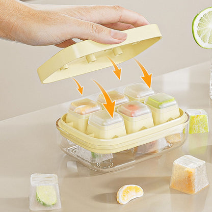 💐🧊 PROMO LIMITÉE 50% ! Mini-Bac à Glaçons Réutilisable 6 Cases – Fermeture Rapide, Sans BPA, Démoulage Facile, Silicone Alimentaire, Compact pour Petit Congélateur 🌱