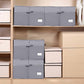 ⏳ -50% ! 🔍 Organisateur de Chaussures avec Séparateurs Réglables – Tissu Oxford – 45 L – 16 Compartiments – Couvercle Transparent – Gris/Noir 👟