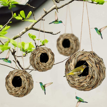 🌿 PROMO -50% 🐦 Nichoir Suspendu pour Colibris Tressé Main — Fibres Naturelles & Refuge Confortable 🏡